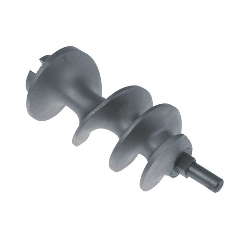 Tornillo sinfín modelo 22 ø 63mm L 150mm aluminio con árbol