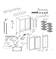 Puerta cristal derecho an 600mm h 1330mm p 40mm horeca