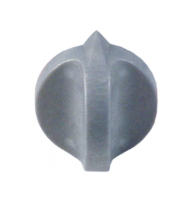 Pomo interruptor marca cero ø 40mm eje ø 6x4,6mm parte plana arriba negro