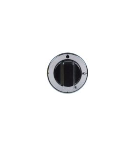 Pomo grifo de gas sin llama piloto pel20 ø 70mm eje ø 8x6,5mm parte plana universal negro