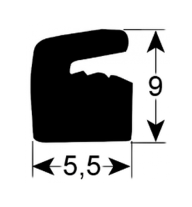 Junta de tapa an 5,5mm h 9mm silicona ue 10m