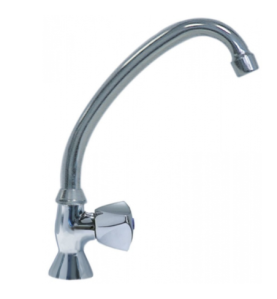 Grifo vertical 1 agua cierre goma 1/2"