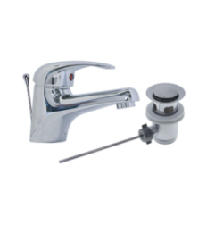 Grifo monomando 2 aguas con válvula desagüe automática