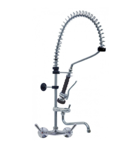 Ducha para vajilla con grifo mural cabeza en cerámica 1/2" 90° con caño orientable
