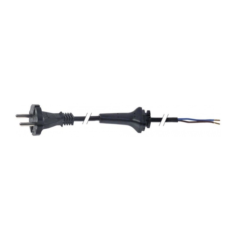 Cable de conexión par aparatos CEE7/17 2 polos 1mm² con tornillos negro L 3750mm Cable de conexión par aparatos CEE7/17 2 polos 1mm² con tornillos negro L 3750mm