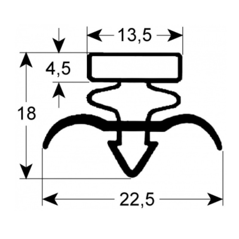 Junta para Frigorífico perfil 9171 L 2500mm Foster Junta para Frigorífico perfil 9171 L 2500mm Foster