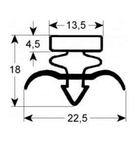 Junta para Frigorífico perfil 9171 L 2500mm Foster