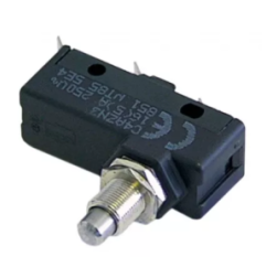 microinterruptor con varilla 250V 16A 1CO rosca M10x1 empalme conector Faston 6,3mm