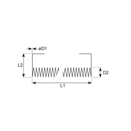 resorte de torsión ø 22mm L1 119mm L2 64mm L3 64mm espesor de hilo 3,5mm