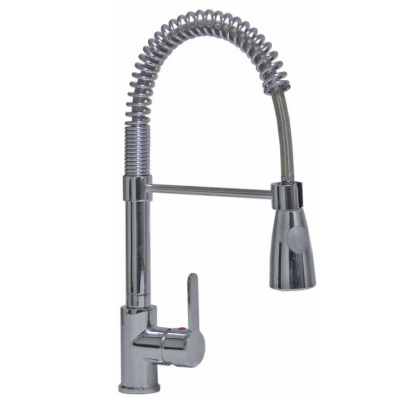Ducha para vajilla con grifo monomando de 1 orificio mando corto
