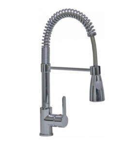 Ducha para vajilla con grifo monomando de 1 orificio mando corto