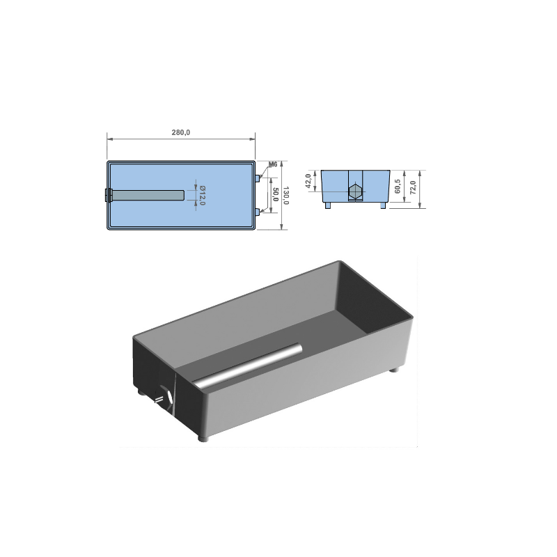 Bandeja de evaporación de agua de aluminio con resistencia PTC Resistencia Bandeja de evaporación de agua de aluminio con resistencia PTC Resistencia