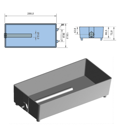 Bandeja de evaporación de agua de aluminio con resistencia PTC Resistencia