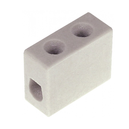 Conector de porcelana 1 polos 4mm² máx. 20A máx. 450V L 25mm An 12mm H 20mm UE 10 pzs