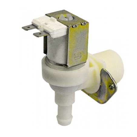 Válvula magnética simple acodado 24VAC entrada 3/4" salida 11,5mm DN10 TP