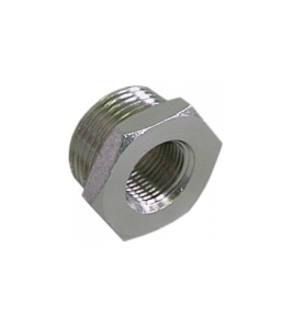 Reducción rosca latón niquelado longitud total 17,5mm EC 30