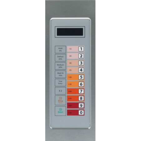 Panel frontal para L 125mm An 35mm H 335mm con placa electrónica Horeca