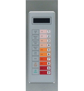 Panel frontal para L 125mm An 35mm H 335mm con placa electrónica Horeca