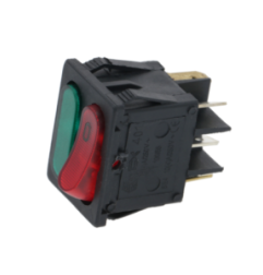 Interruptor Rojo Bipolar 16A 250V Gaggia Milano, La Pavoni