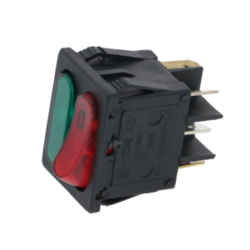 Interruptor Rojo Bipolar 16A 250V Gaggia Milano, La Pavoni