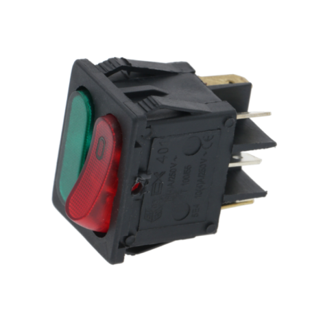Interruptor Rojo Bipolar 16A 250V Gaggia Milano, La Pavoni
