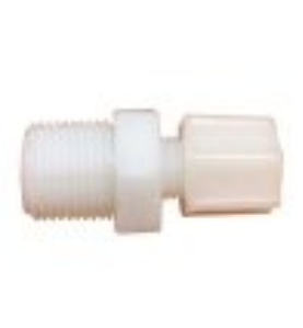 Racor 3/8"xM11 Plástico Blanco