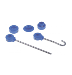 Kit de soporte per ducha para vajilla con soporte de muelle azul BLUE LINE