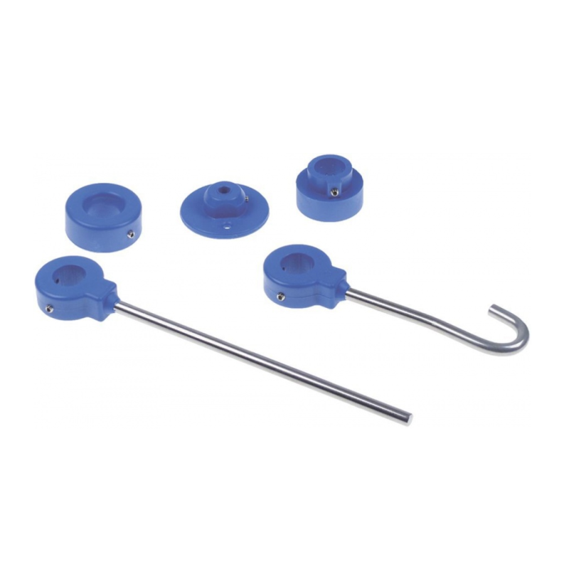 Kit de soporte per ducha para vajilla con soporte de muelle azul BLUE LINE Kit de soporte per ducha para vajilla con soporte de muelle azul BLUE LINE