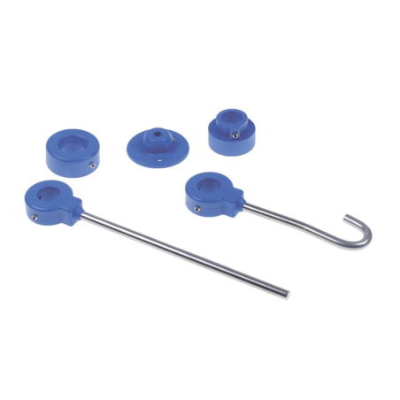Kit de soporte per ducha para vajilla con soporte de muelle azul BLUE LINE