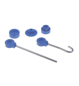 Kit de soporte per ducha para vajilla con soporte de muelle azul BLUE LINE