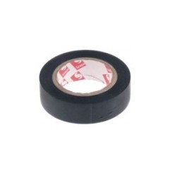 Cinta aislante PVC resis.a la temp. 0 a +80°C An 15mm L 10m negro homologación VDE