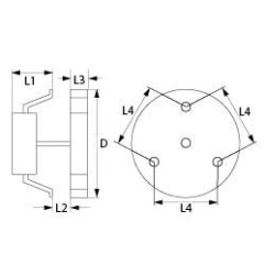 Motor de ventilador 220V 55W 50/60Hz L1 68mm FIME tipo L25R sin rodete de ventilador Motor de ventilador 220V 55W 50/60Hz L1 68mm FIME tipo L25R sin rodete de ventilador