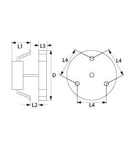 Motor de ventilador 220V 55W 50/60Hz L1 68mm FIME tipo L25R sin rodete de ventilador