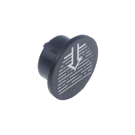 Símbolo para pomo para llenar agua ø 24mm negro