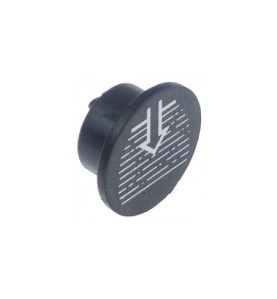 Símbolo para pomo para llenar agua ø 24mm negro