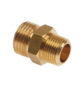 Racor doble latón rosca 3/8" - 1/2" UE 1 pzs
