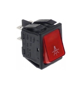 Interruptor basculante medida de montaje 30x22mm rojo 2NO 250V 16A iluminado iluminación