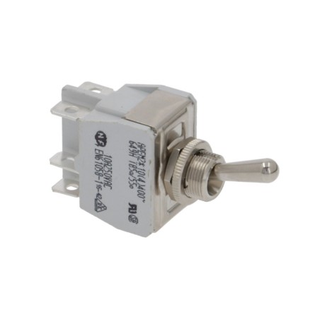 Interruptor de palanca rosca M12x0,75 2CO 250V 15A ON-OFF-ON conector Faston 6,3mm Ascaso, BFC, Royal, Scotsman, VEMA