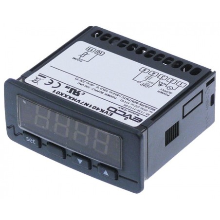 Controlador electrónico EVCO medida de montaje 71x29mm aliment. 230V tensión AC