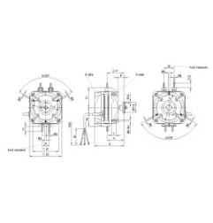 Motor de ventilador 25W 230V 50/60Hz B 103mm K 15,5mm E 44mm dimensiones exteriores 83x83mm EBM Motor de ventilador 25W 230V 50/60Hz B 103mm K 15,5mm E 44mm dimensiones exteriores 83x83mm EBM