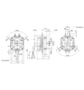Motor de ventilador 25W 230V 50/60Hz B 103mm K 15,5mm E 44mm dimensiones exteriores 83x83mm EBM