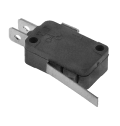 Microinterruptor con manilla 250V 16A 1CO empalme conector Faston 6,3mm L 29mm L1 33mm