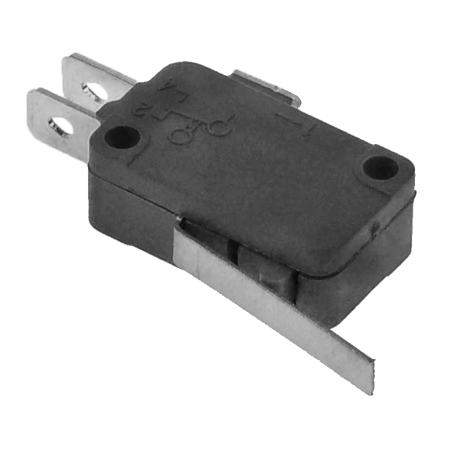 Microinterruptor con manilla 250V 16A 1CO empalme conector Faston 6,3mm L 29mm L1 33mm