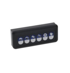 Unidad de teclado tazas 6 plata/azul L 120mm An 50mm