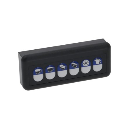 Unidad de teclado tazas 6 plata/azul L 120mm An 50mm