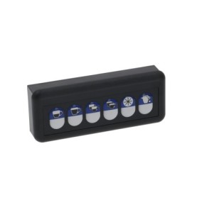 Unidad de teclado tazas 6 plata/azul L 120mm An 50mm