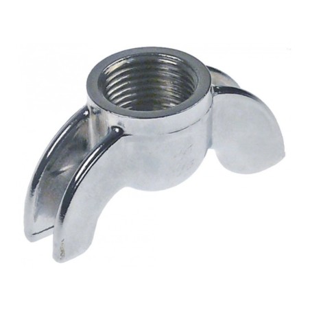 Salida de portafiltro rosca 3/8" 2 vías curvado distancia de la boca de salida 33mm ASCASO