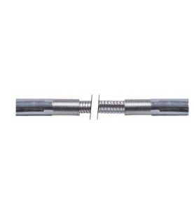 tubo de ducha empalmes 1/2" L 1000mm inox p de trabajo 10bar p de reventamiento 40bar