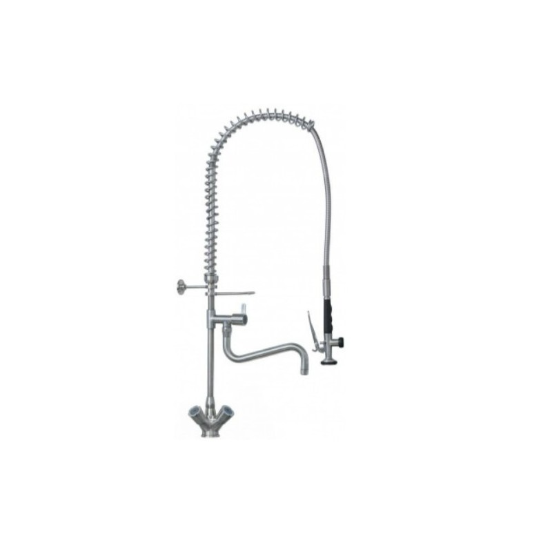 ducha para vajilla INOX con grifo/caño orientable manilla de camapana montura cierre goma 3/4"