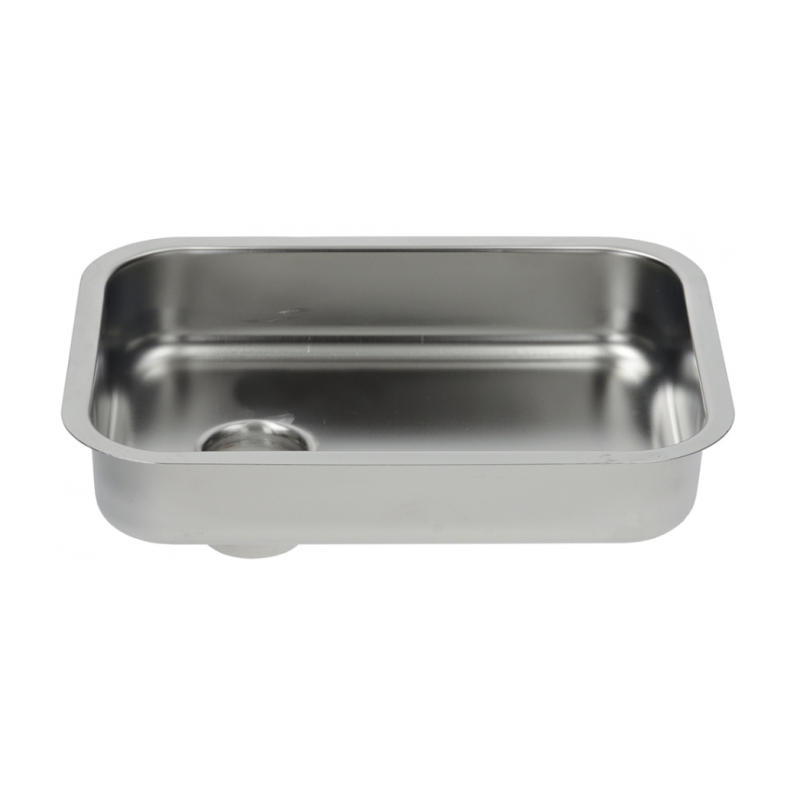 Bandeja de tolva acero inoxidable tubo llenado central L 320 mm An 245 mm H 60 mm